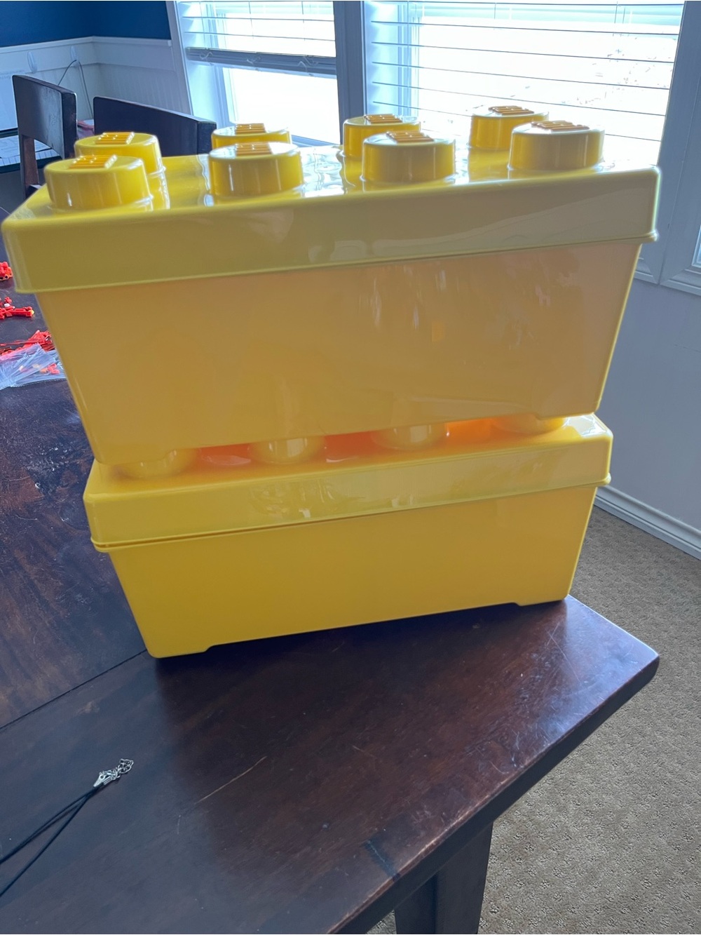 Lego Bright Yellow Stackable Brick Storage Set
